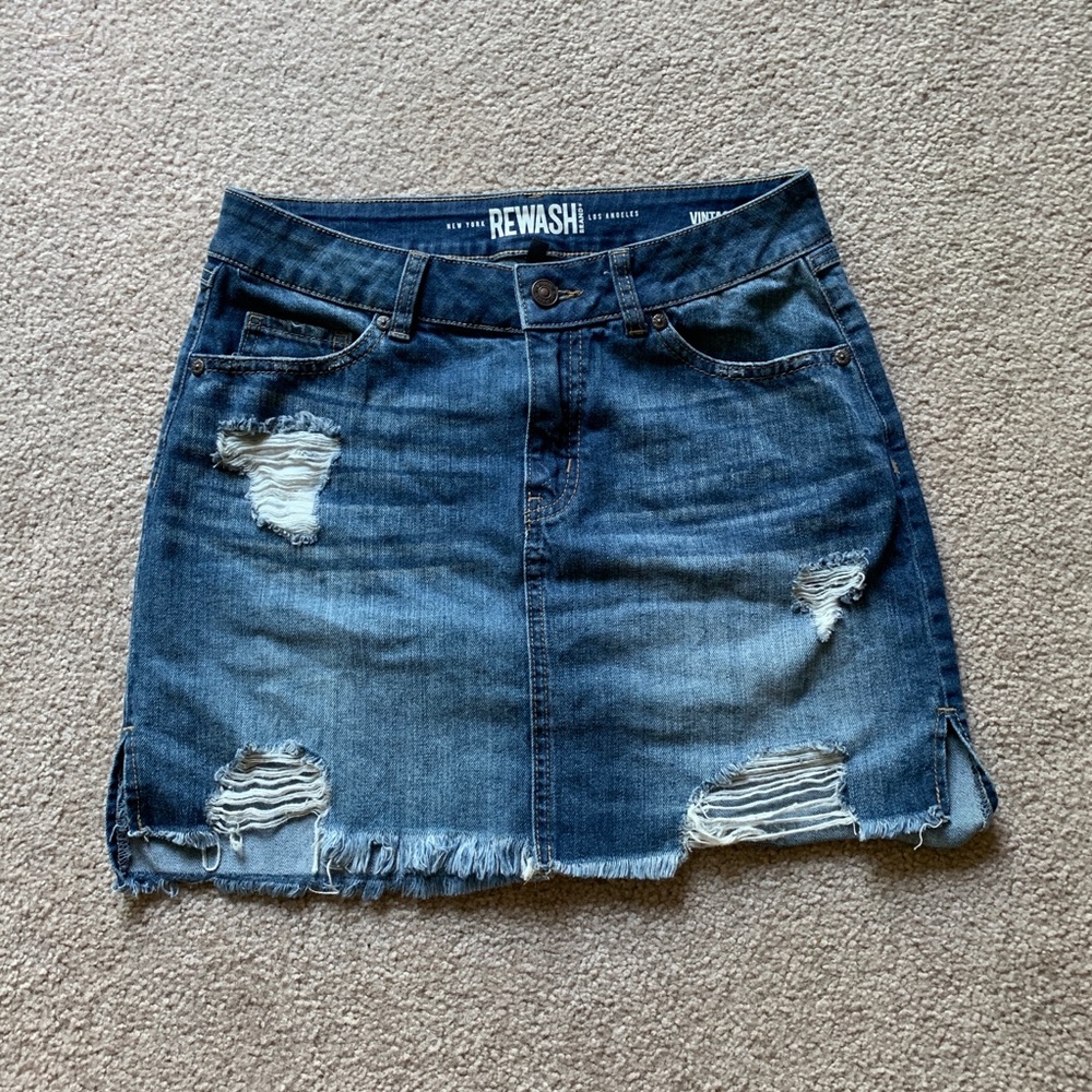 Rewash Blue Denim Skirt